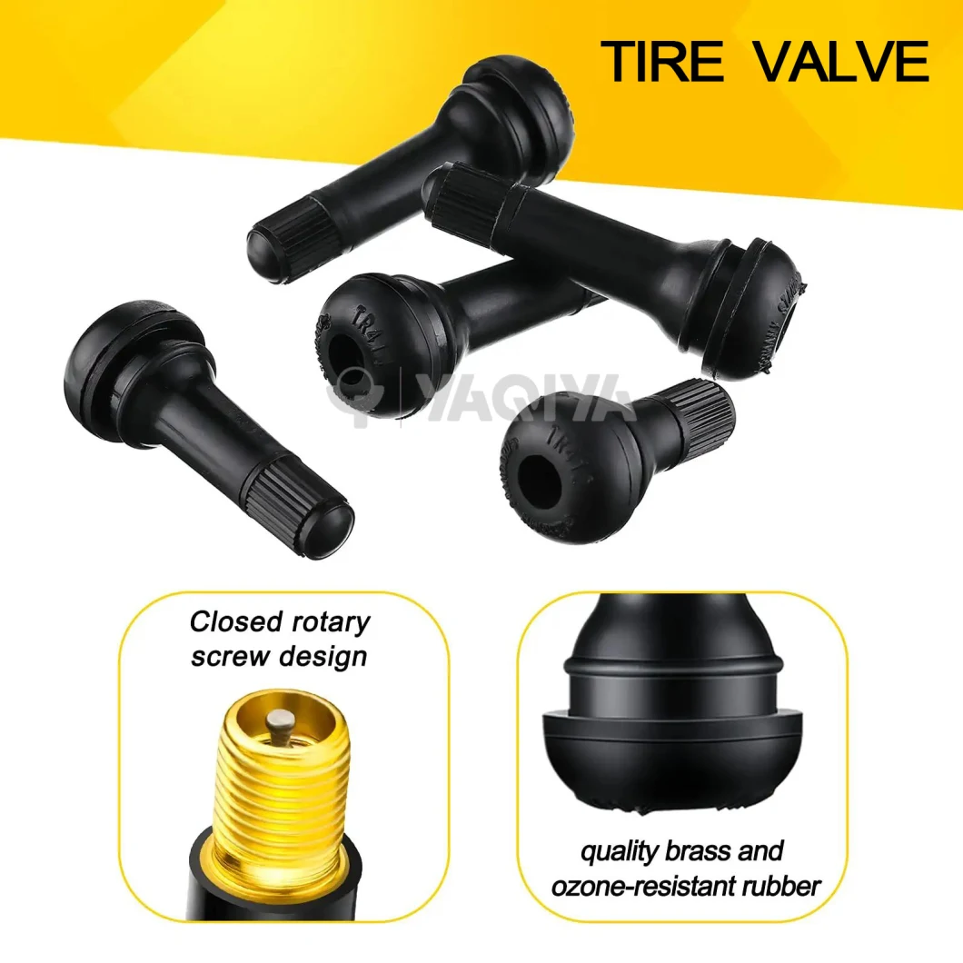 Good Quality Vehicle Accessories EPDM Rubber Brass Stem Snap in Car Tire Valve Tr413 Tr414