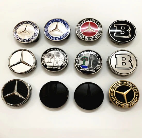 Autozubehör 75 mm 3 Pins Auto ABS Radnabenkappen Auto Logo Radabdeckung Mitte Emblem Radnabenkappe Dekoration Felgen Legierung für Mercedes Benz